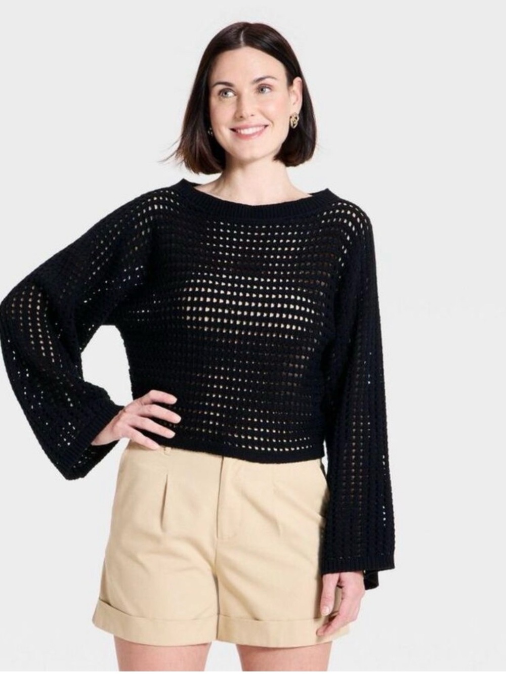 A New Day Open Work oversized Sweater